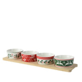 Kitchen Goods Porcelain Tapas with Base Set of 4pcs